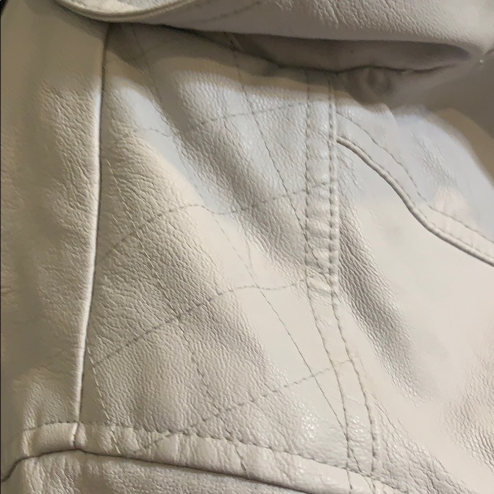 🐣New Look Petite Faux Grey Leather Moto Jacket - Picture 13 of 16